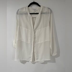 ALFRED SUNG Semi-Sheer Blouse